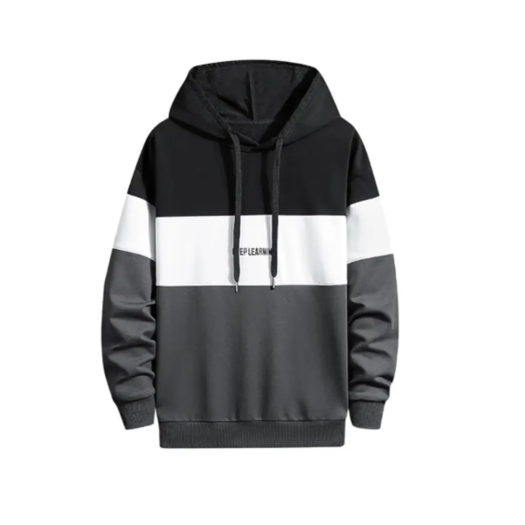 tri color hoodie
